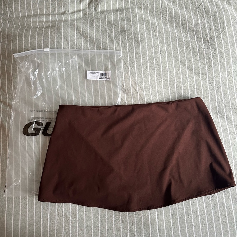 Guizio Micro Mini Stretch Skort - Brown - New in Packaging - Size Medium